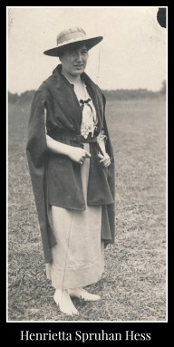 Henrietta Spruhan Hess wearing cape and hat